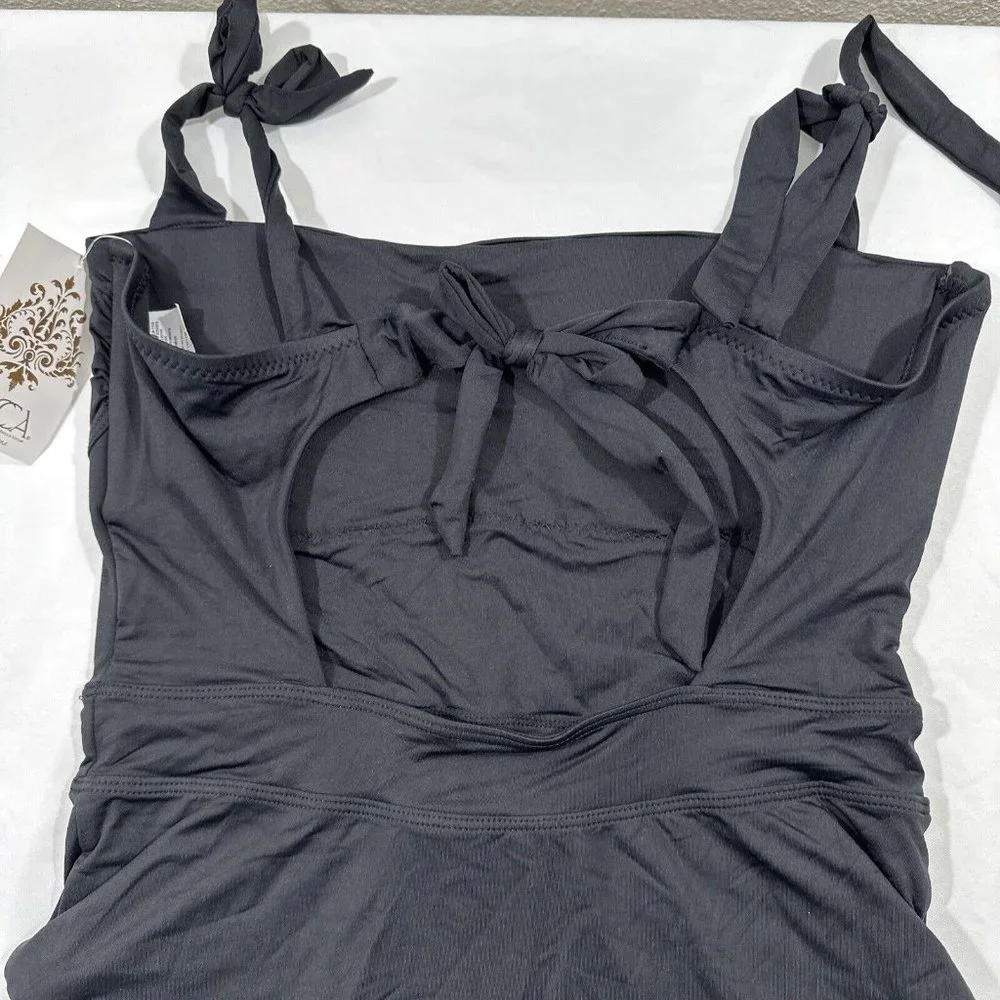 NWT Becca [‎ Large ] Emma Color Code Solid Tie Shoulder One Piece Swimsuit #5667